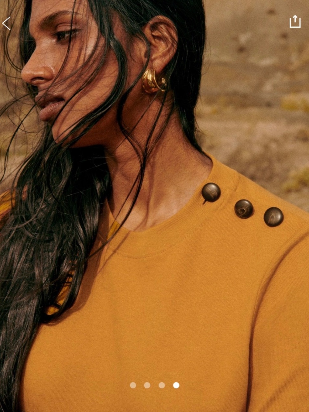 Sezane Emy dress yellow ochre